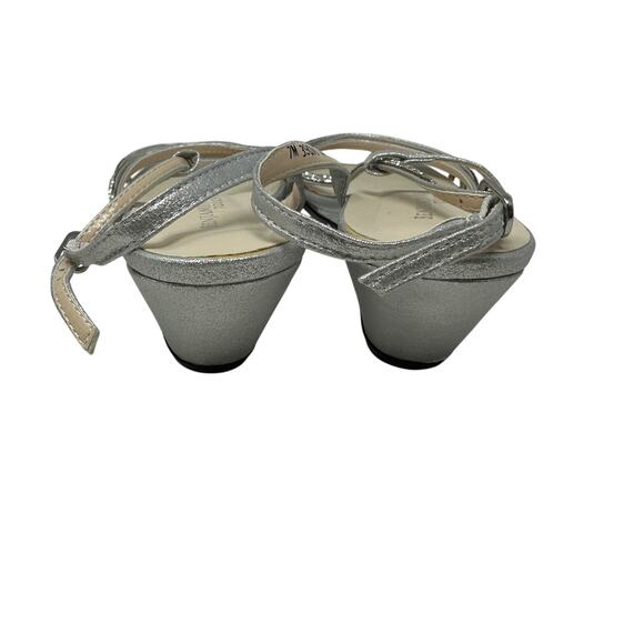 Benjamin Walk Touch Ups Wedge Heeled Sandals Womens Sz 7 Silver Rhinestones - Picture 6 of 8